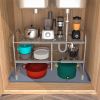 Silicone Under Sink Mat for Cabinet 34x22" Sink Cabinet Protector Mat Kitchen Bathroom Cabinet Liner with Drain Hole Hold Up to 3 Callons Liquid