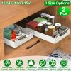 2Pcs Pull Out Cabinet Organizers Sliding Shelf Spice Rack Carbon Steel Roll Out Drawers Fixed with Adhesive Nano Film with Handle 55LBS Max Load