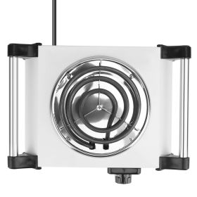 1000W Electric Single Burner Portable Coil Heating Hot Plate Stove Countertop RV Hotplate with 5 Temperature Adjustments Portable Handles (Option: Burner SilverSingle)